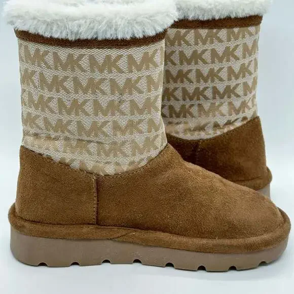 Michael Kors Little Kids’ Marilu Brown Fleece Lined Boots Size 11 - Picture 6 of 8